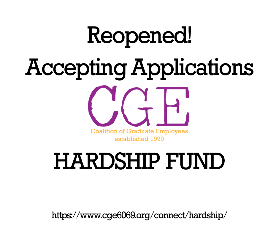 CGE Hardship Fund Coalition of Graduate Employees AFT 6069